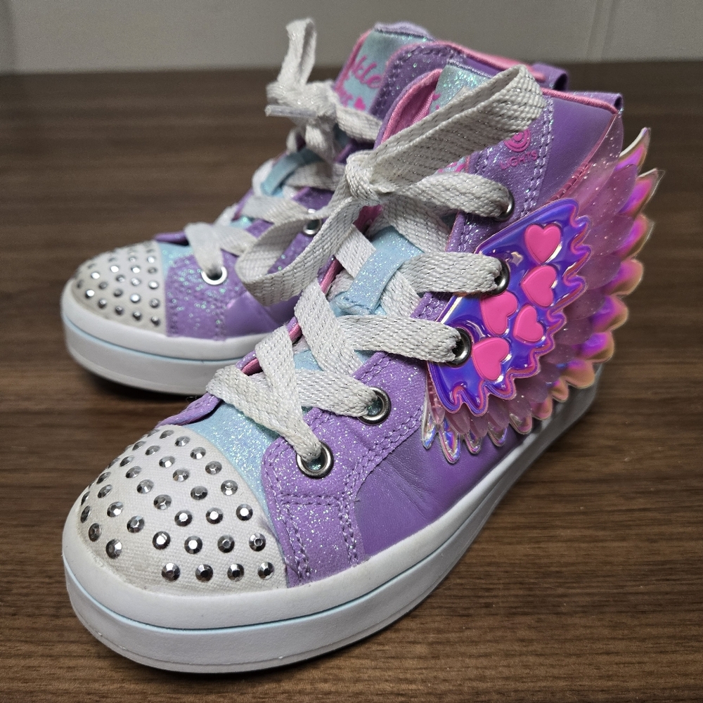 Sketchers Wing Twinkle Toe Girls Sneakers Sz12